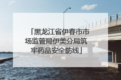 黑龙江省伊春市市场监管局伊美分局筑牢药品安全防线