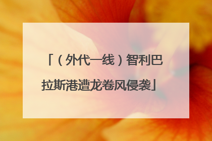 （外代一线）智利巴拉斯港遭龙卷风侵袭