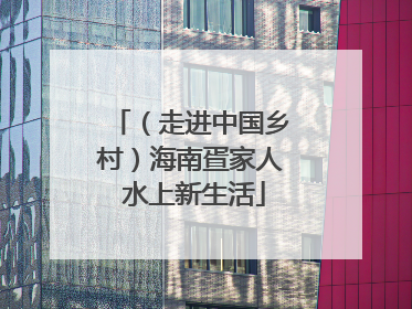 （走进中国乡村）海南疍家人 水上新生活