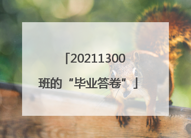 20211300班的“毕业答卷”