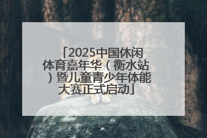 2025中国休闲体育嘉年华（衡水站）暨儿童青少年体能大赛正式启动