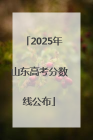2025年山东高考分数线公布