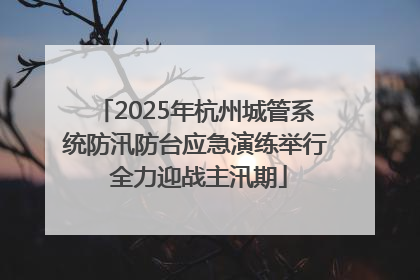 2025年杭州城管系统防汛防台应急演练举行 全力迎战主汛期