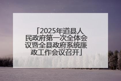 2025年道县人民政府第一次全体会议暨全县政府系统廉政工作会议召开