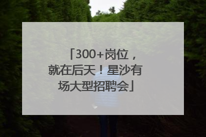 300+岗位，就在后天！星沙有场大型招聘会