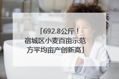 692.8公斤！宿城区小麦百亩示范方平均亩产创新高