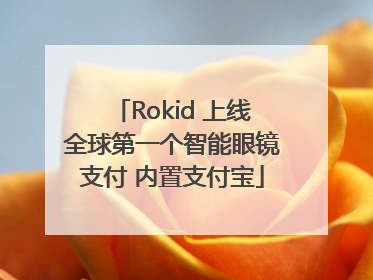 Rokid 上线全球第一个智能眼镜支付 内置支付宝